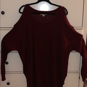 Cold Shoulder Knit Sweater